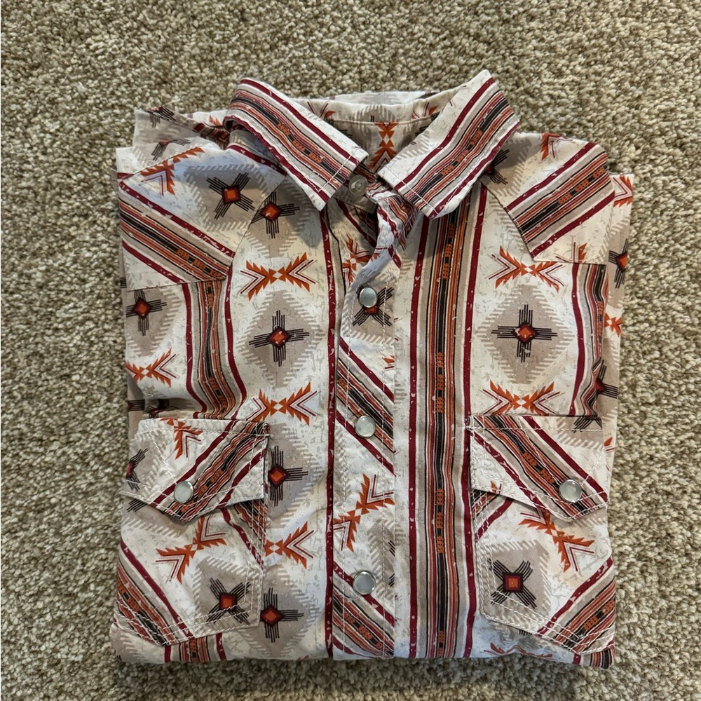 Western Button Down Shirt - Multicolor